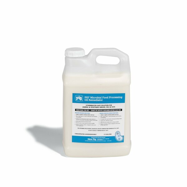 Pig Microbial Food Processing Oil Remediator, Remediator, 2 2.5 gal. Container, 2PK CLN939
